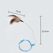 Collari giocattolo per gatti, bastoncini per gatti, giocattoli per gatti autoeccitrici, collari per il collo, campanelli di piume, forniture durevoli per animali domestici - My Store Pet