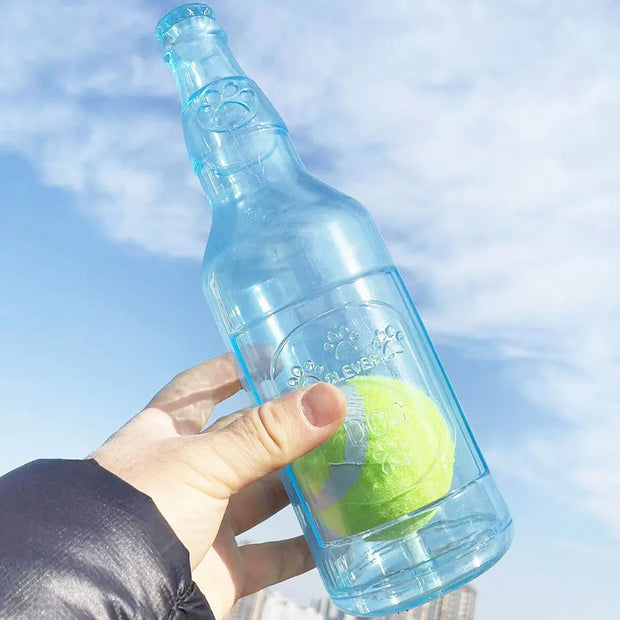 Giocattoli per cani da compagnia Giocattoli per animali domestici antistress potabili Bottiglia d'acqua in plastica Giocattoli croccanti con palla per interni ed esterni per gattini di gatto - My Store Pet