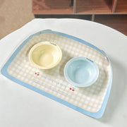 Tovaglietta anti-fuoriuscita per animali domestici in pelle PU resistente all'olio impermeabile per alimenti per cani antiscivolo pieghevole tappetino per l'alimentazione degli animali domestici potabile - My Store Pet