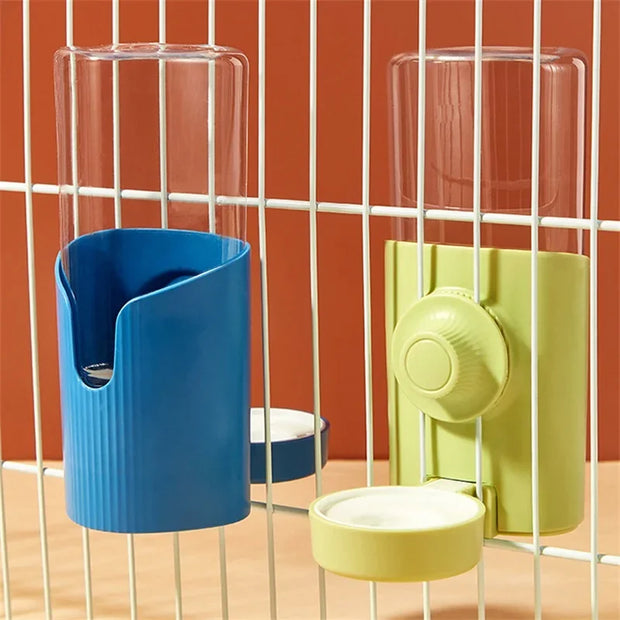 Distributore d'acqua Alimentatore automatico per animali domestici Ciotola sospesa Bottiglia d'acqua Contenitore per alimenti Dispenser per cuccioli Gatti Coniglio Cavia - My Store Pet