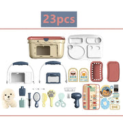 Fai finta di giocare a un cucciolo per la cura degli animali domestici con peluche per cani di peluche per i più piccoli Doctor Play Kit veterinario Giocattoli per bambini Ragazze con - My Store Pet