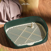 Toilette portatile per addestramento in plastica per animali domestici con pilastro Tappetino per WC Vasino per addestramento per cani Vassoio per addestramento per WC Allenatore urinario Tappetino per pipì - My Store Pet