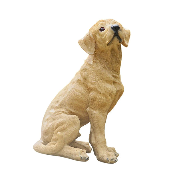 Statua di cane Scultura animale Resina Simpatico ornamento creativo per prato decorativo - My Store Pet