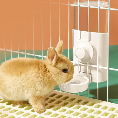 Distributore d'acqua Alimentatore automatico per animali domestici Ciotola sospesa Bottiglia d'acqua Contenitore per alimenti Dispenser per cuccioli Gatti Coniglio Cavia - My Store Pet