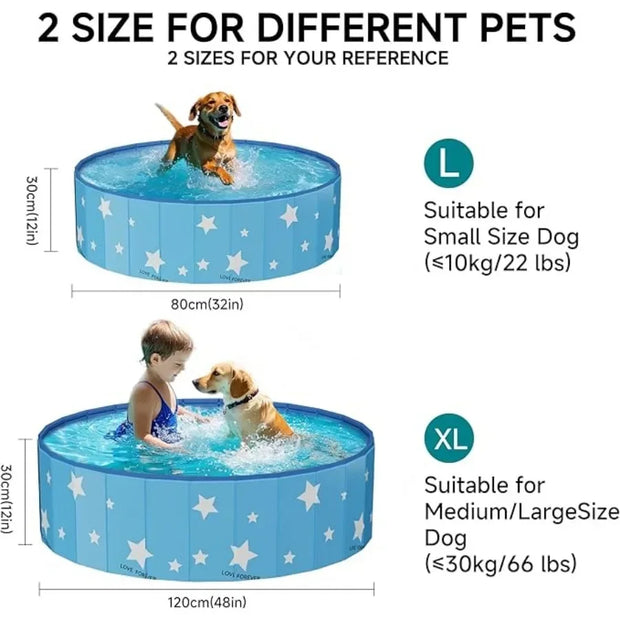 Vasca da bagno per animali domestici Piscina per cani Pieghevole antiscivolo portatile per esterni durevole per gatti e cani - My Store Pet