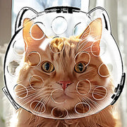 Copritesta per gatti portatile trasparente prevenire mordere e graffiare borsa da viaggio per gatti di sicurezza traspirante gatti prodotti per animali domestici - My Store Pet