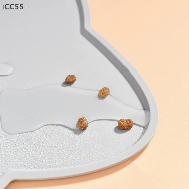 maveraCC55 Estera per gatti in silicone di grado alimentare Anti-sporco Facile da pulire Gatti Tappetini per cani Tappetino antiscivolo impermeabile a prova di perdite Prodotto per animali domestici - My Store Pet