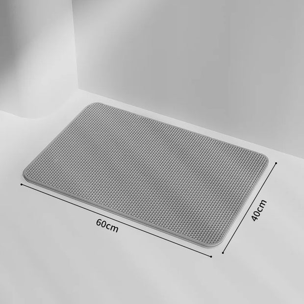 Tappetino per lettiera per gatti Tappetino impermeabile e antispruzzo Tappetino per il controllo della sabbia a doppio strato Tappetino per perdite per WC per gatti Accessori sicuri per animali domestici - My Store Pet