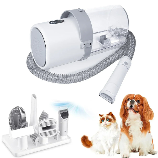 Il Kit per la toelettatura del cane per animali domestici Include 4 pettini per tagliacapelli aspirapolvere da 2,5 litri e 5 strumenti per la toelettatura degli animali domestici per lo spargimento - My Store Pet