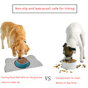 Tappetino per alimenti in silicone per animali domestici Tappetino per alimentazione antiscivolo impermeabile isolato portatile Tappetino per ciotola per alimentatore lento Cuscino per gatti e cani Forniture per animali domes - My Store Pet