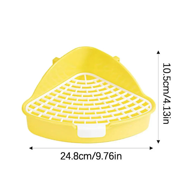 Triangolo Animale Domestico Gatto Ratto Coniglio Pipì Vasino Trainer Vassoio per lettiera Angolo WC per piccolo animale domestico Guinea Pig Toilette Lettiera - My Store Pet