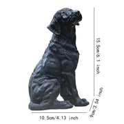 Statua di cane Scultura animale Resina Simpatico ornamento creativo per prato decorativo - My Store Pet