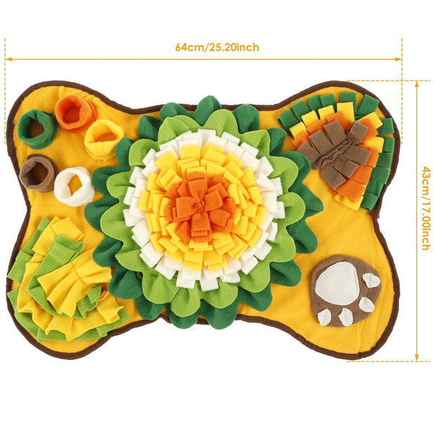 Tappetino da fiuto per cani Giocattoli per animali domestici Addestramento interattivo Sniff Tappetino per alimentazione naturale Squeaker Trattare per cani Alleviare la pressione Snuffle Toys - My Store Pet