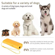 LED 3 in 1 repellente per cani da compagnia Anti Barking Stop Bark Training Device Trainer ultrasuoni Anti abbaiare ad ultrasuoni senza batteria - My Store Pet