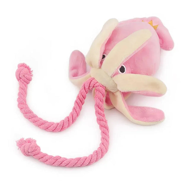 Il giocattolo in corda di peluche Supet Pet Octopus è resistente ai morsi, divertente e interattivo, adatto per uso interno ed esterno - My Store Pet