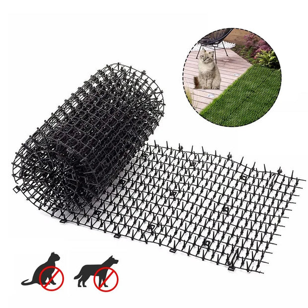 Tappetini per scatti di gatti Tappetino repellente per cani anti-gatto Attrezzi da giardino per la casa Striscia di punzoni Mantieni il gatto in modo sicuro Spike di plastica Spine Net Forniture per animali domestici - My Store Pet