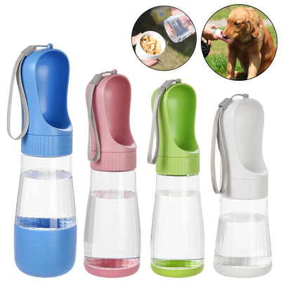 Bottiglia d'acqua portatile per cani con contenitore per alimenti Dispenser d'acqua per animali domestici 2 in 1 da viaggio per cani di piccola taglia Ciotole per bevande Labrador per gatti - My Store Pet