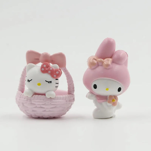 Gatto KT, 6 tipi di cestini di fiori, ciondolo portachiavi, ornamento per torta, ornamento per auto, simpatico gatto. - My Store Pet