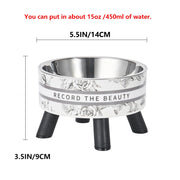 Ciotole alte per animali domestici in acciaio inossidabile, design rimovibile, per gatti, cuccioli, cani di piccola taglia - My Store Pet