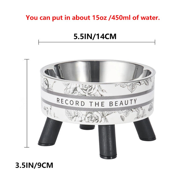 Ciotole alte per animali domestici in acciaio inossidabile, design rimovibile, per gatti, cuccioli, cani di piccola taglia - My Store Pet