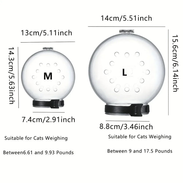 Palla di protezione per la testa del gatto, accessori per la toelettatura degli animali domestici, maschera traspirante, casco da nuoto, forniture per gatti - My Store Pet