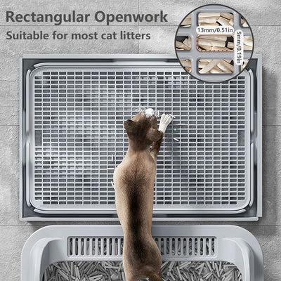 Tappetino per lettiera per gatti Tappetino impermeabile a doppio strato Tappetino per lettiera per animali domestici Tappetino pulito Prodotti per gatti Accessori Forniture per la pulizia degli animali domestici - My Store Pet