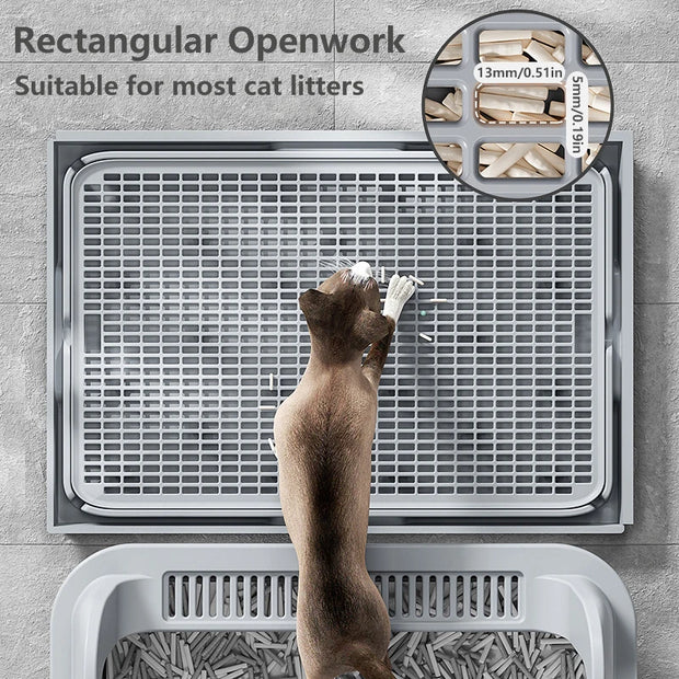 Tappetino per lettiera per gatti Tappetino impermeabile a doppio strato Tappetino per lettiera per animali domestici Tappetino pulito Prodotti per gatti Accessori Forniture per la pulizia degli animali domestici - My Store Pet