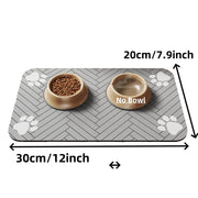 Tovaglietta assorbente per animali domestici per alimenti e ciotola per acqua, con supporto in gomma impermeabile, tappetino per acqua ad asciugatura rapida per cani e gatti - My Store Pet