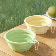 Ciotola per cani pieghevole da 350 ml Ciotola per animali domestici da viaggio all'aperto per cani Gatti Ciotola pieghevole in silicone Contenitore per alimenti per cuccioli - My Store Pet