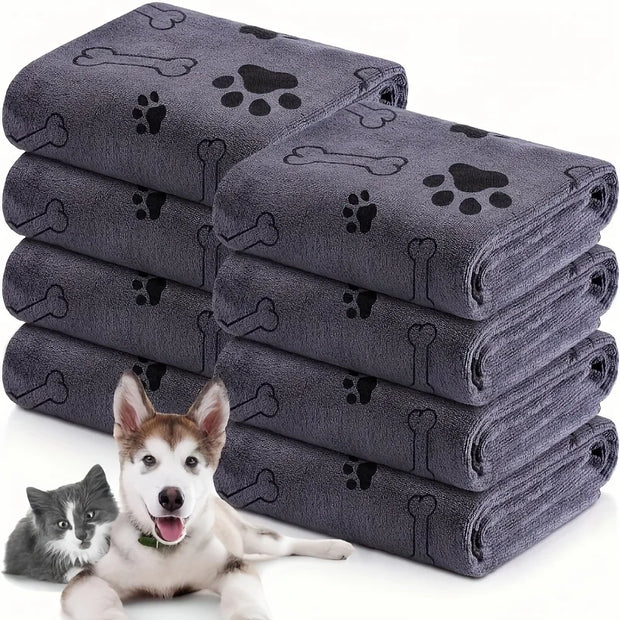 1pc Asciugamano per cani in microfibra ad asciugatura rapida Prodotto da bagno per animali domestici in fibra Asciugamano da bagno ad asciugatura rapida Panno per pulire l'auto Forniture per animali domestici - My Store Pet