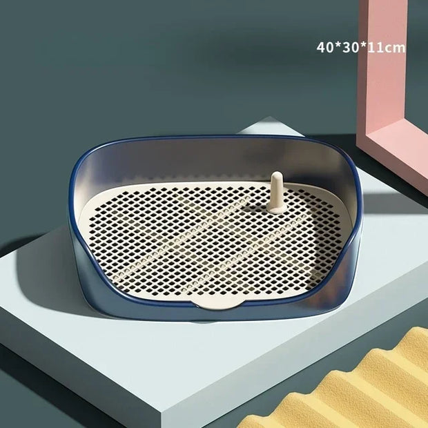 Toilette portatile per addestramento in plastica per animali domestici con pilastro Tappetino per WC Vasino per addestramento per cani Vassoio per addestramento per WC Allenatore urinario Tappetino per pipì - My Store Pet