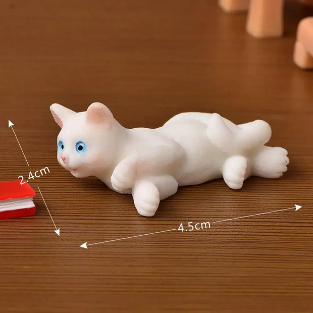 Grandi figurine di gatti carini dall'aspetto reale Display giocattolo Ornamento di plastica per gatti Accessori multiuso per gattini - My Store Pet
