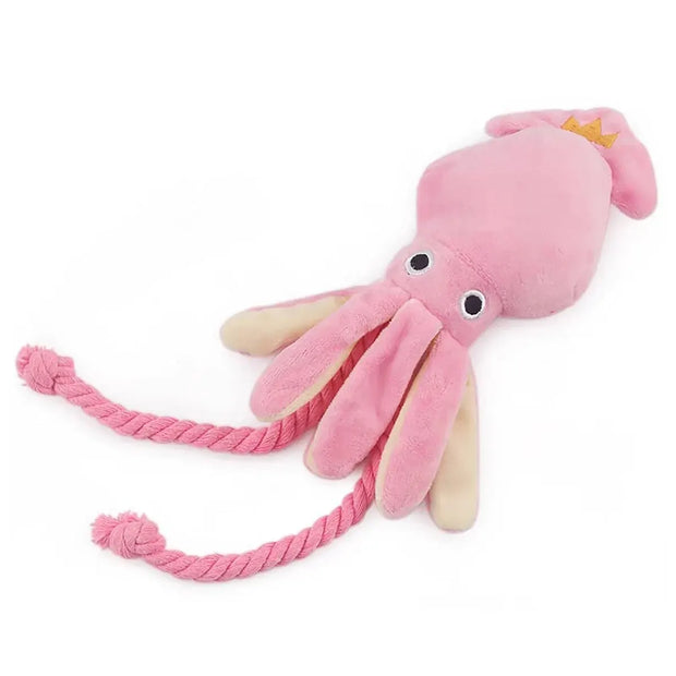 Il giocattolo in corda di peluche Supet Pet Octopus è resistente ai morsi, divertente e interattivo, adatto per uso interno ed esterno - My Store Pet
