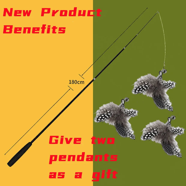 Acquista uno, ricevi due in omaggio! Nuova promozione prodotto Asta telescopica per gatti a quattro sezioni estensibile in metallo con motivo a cartoni animati - My Store Pet