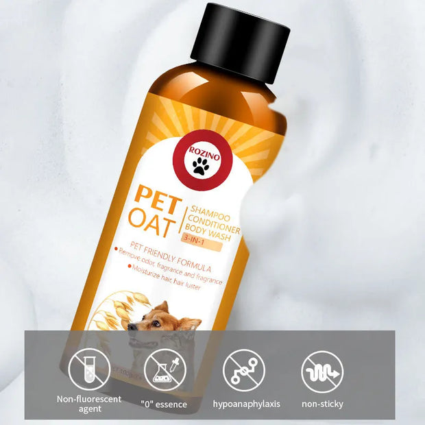 Shampoo e balsamo per animali domestici 3 in 1 Crema idratante senza zolfo organico a base vegetale senza strappo per animali domestici, gatti e cani - My Store Pet
