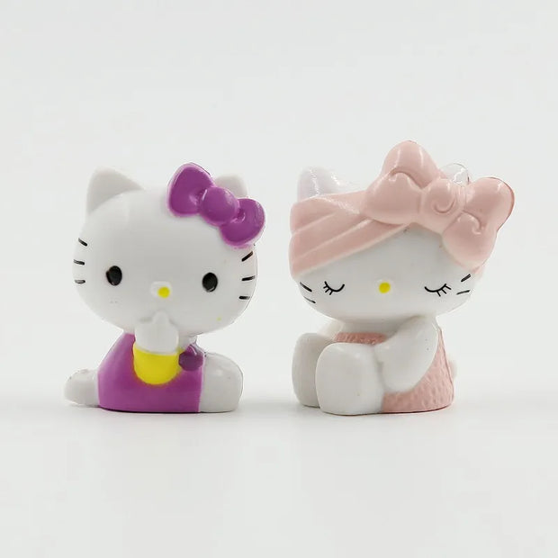 Gatto KT, 6 tipi di cestini di fiori, ciondolo portachiavi, ornamento per torta, ornamento per auto, simpatico gatto. - My Store Pet