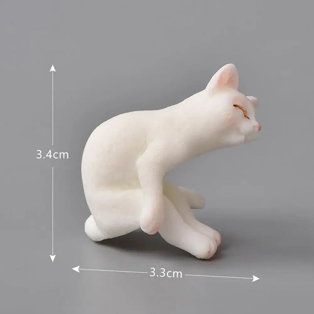 Grandi figurine di gatti carini dall'aspetto reale Display giocattolo Ornamento di plastica per gatti Accessori multiuso per gattini - My Store Pet
