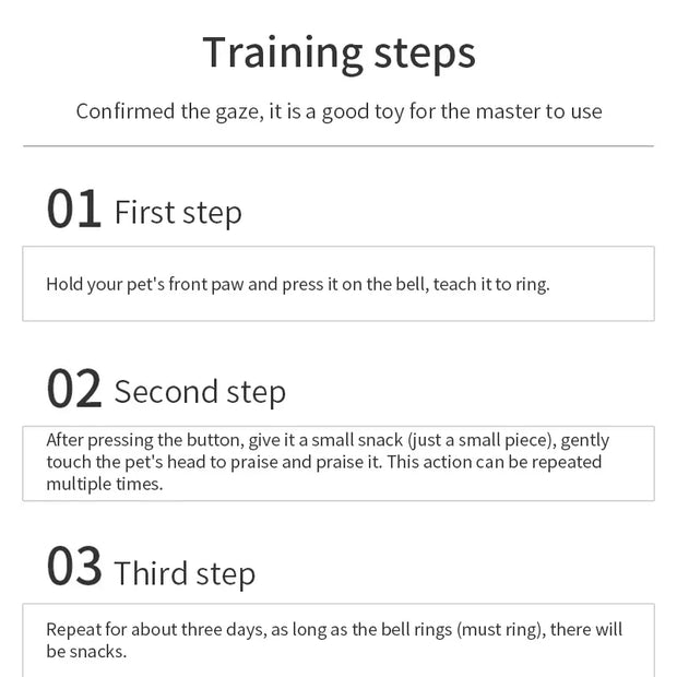 Campanello per addestramento per animali domestici Promemoria per alimenti Campana per alimentazione Addestramento Giocattoli interattivi Migliora l'intelligenza degli animali domestici Altoparlante con pulsante Giocattoli pe - My Store Pet