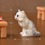 Grandi figurine di gatti carini dall'aspetto reale Display giocattolo Ornamento di plastica per gatti Accessori multiuso per gattini - My Store Pet