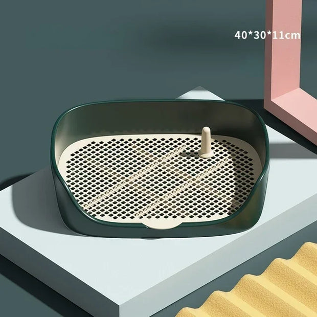 Toilette portatile per addestramento in plastica per animali domestici con pilastro Tappetino per WC Vasino per addestramento per cani Vassoio per addestramento per WC Allenatore urinario Tappetino per pipì - My Store Pet