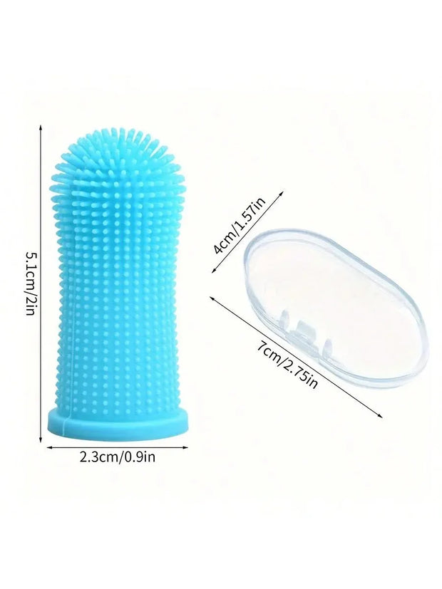 Prodotti per la pulizia dei spazzolini da denti per cani e gatti Spazzolini da denti per la pulizia orale Setole in silicone - My Store Pet