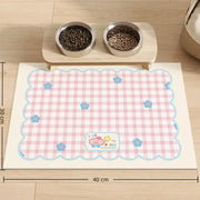 Tovaglietta anti-fuoriuscita per animali domestici pieghevole creativa in pelle PU Tappetino per ciotola per gatti impermeabile Tappetino per alimentazione alimentare per cani antiscivolo resistente all'olio - My Store Pet