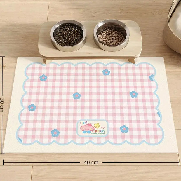 Tovaglietta anti-fuoriuscita per animali domestici pieghevole creativa in pelle PU Tappetino per ciotola per gatti impermeabile Tappetino per alimentazione alimentare per cani antiscivolo resistente all'olio - My Store Pet