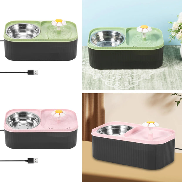 Fontana per animali domestici da 3 litri Fontana automatica per cibo per gatti Filtro Dispenser per bere animali domestici USB Muto elettrico per fontana con filtro intelligente per cani gatto - My Store Pet