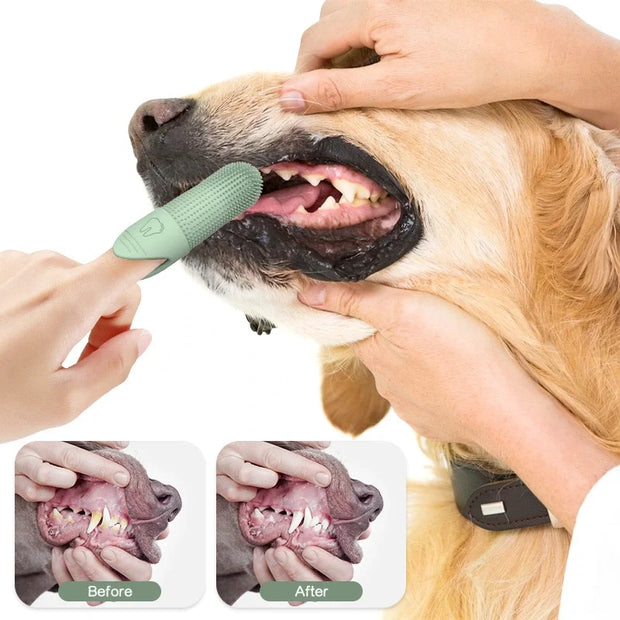 Spazzolino da denti per cani, 360 °   Spazzolino da denti per la pulizia dei cani, spazzolino da denti per cani in silicone alimentare per cani e gatti - My Store Pet