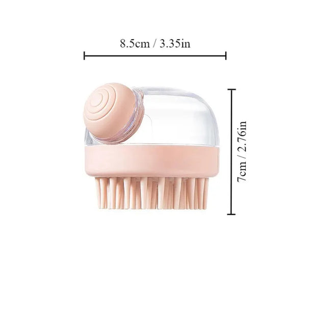 1pc Pet Bath Brush Silicone morbido con Dispenser di Shampoo massaggio delicato per toelettatura e pulizia di pellicce e capelli - My Store Pet