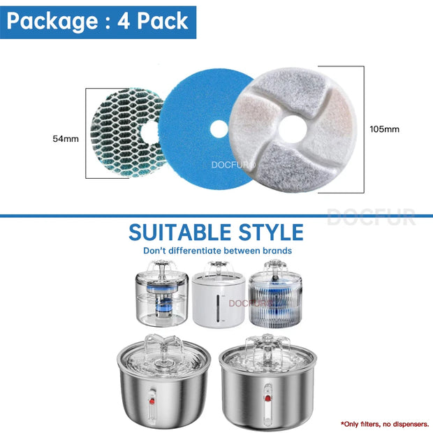 Fonte di filtro per fontana per gatti Fabbrica all'ingrosso Fontana professionale per animali domestici Accessori per filtri sostituiti Filtri per bevande per gatti - My Store Pet