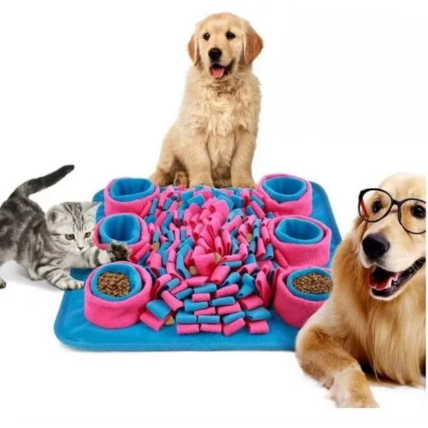 Cane Olfactory Tappeto Zerbino Sniffing Pad Puzzle per cani Ciotola per alimentazione lenta Dispenser di cibo Tappeto Naso Odore Formazione Lavabile Giocattoli per cani - My Store Pet