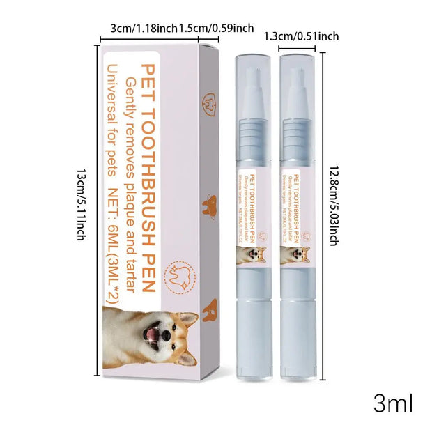 2 pezzi penna dentale per animali domestici penna per spazzolino da denti per cani alito fresco sbiancamento dei denti rimozione del tartaro cura orale del gatto strumenti per la pulizia dei denti di bellezza - My Store Pet