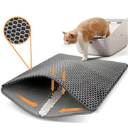 Tappetino per lettiera per gatti per animali domestici Tappetino per lettiera per gatti impermeabile a doppio strato Tappetino per lettiera per animali domestici Prodotti per cuscinetti puliti per accessori per gatti - My Store Pet